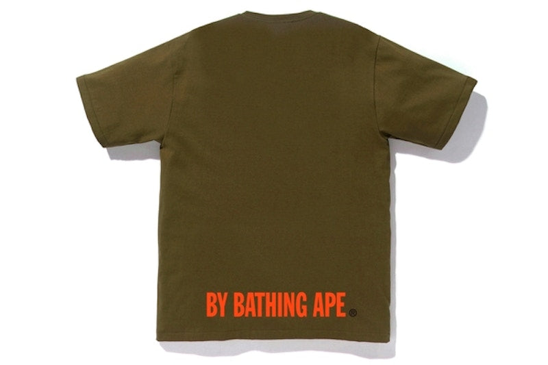 BAPE Colors Ape Face Tee Olive