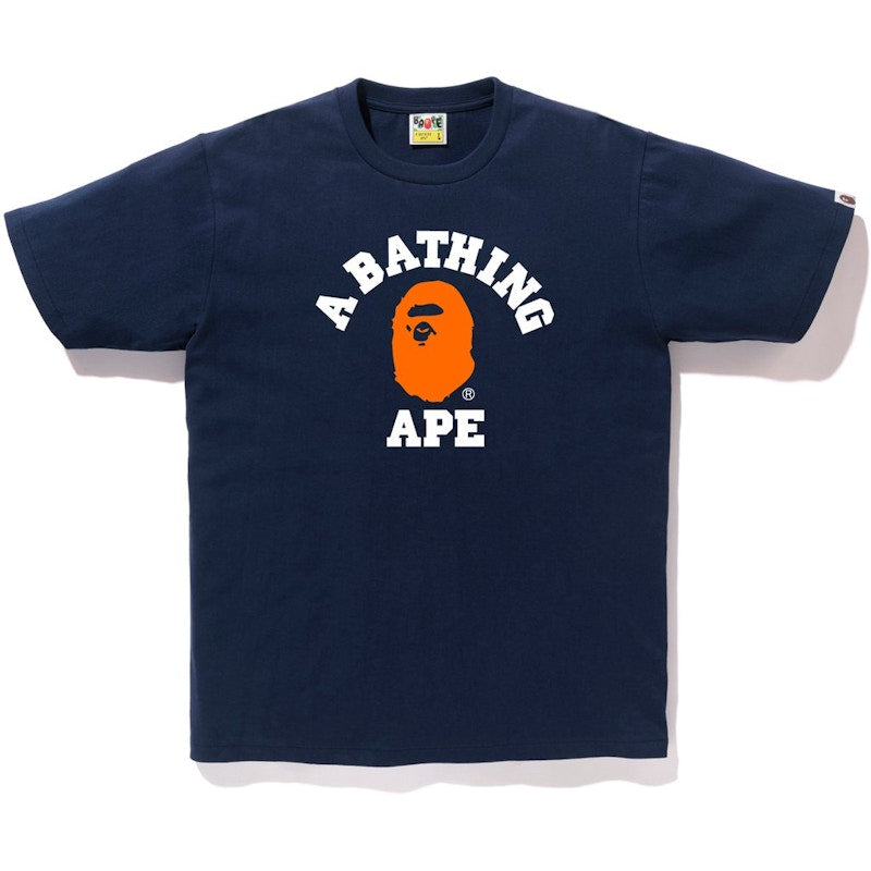 BAPE Colors College Tee Navy
