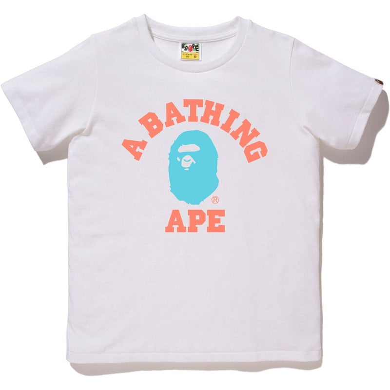 BAPE Colors College Tee Tee (Ladies) White