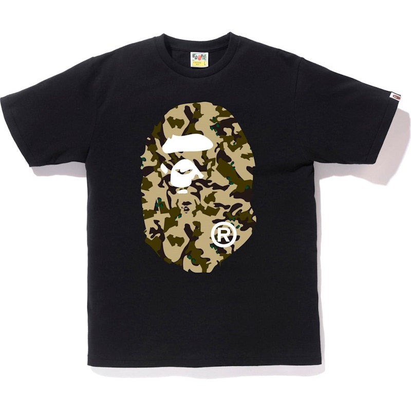 BAPE Desert Camo Big Ape Head Tee Black/Yellow