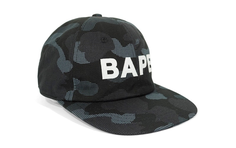 BAPE Dot Camo BAPE Logo Snapback Black