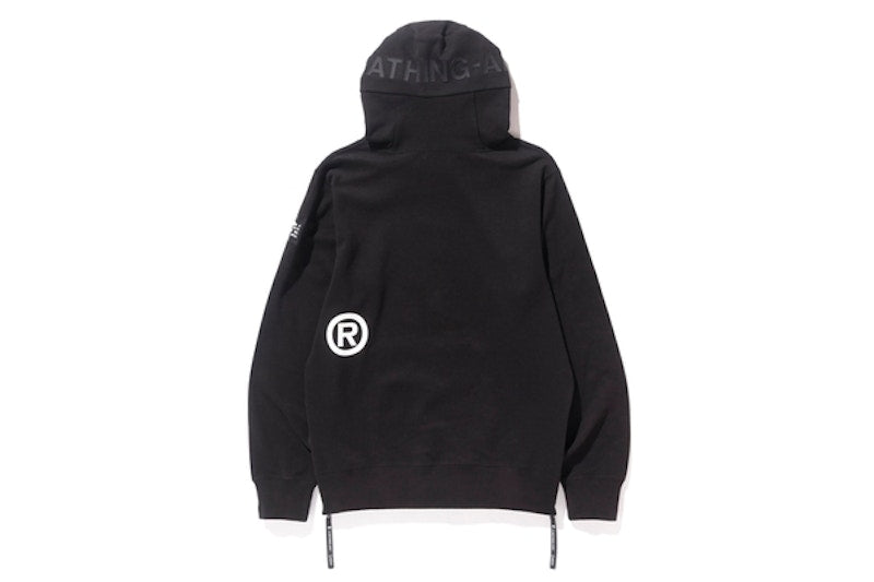 BAPE Double Knit High Neck Pullover Hoodie Black