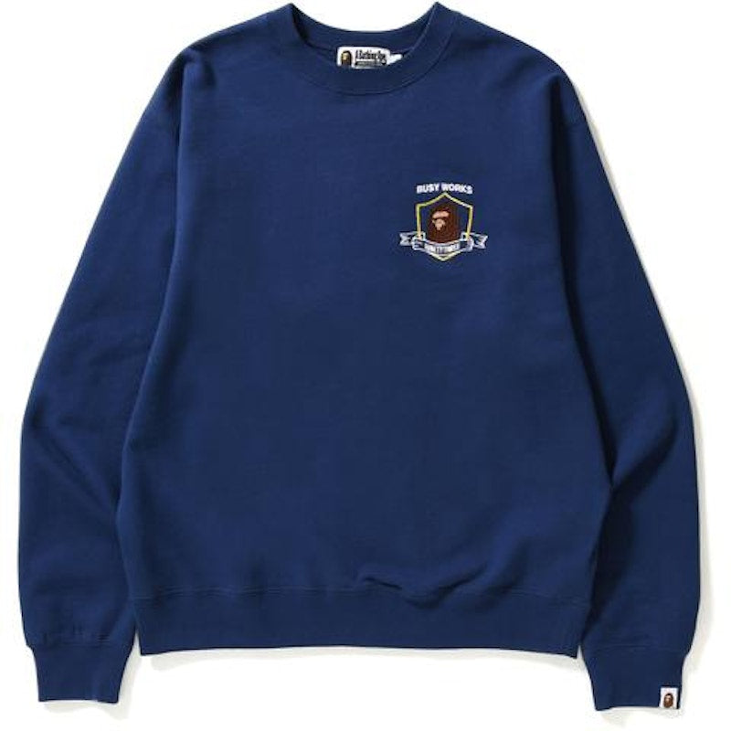 BAPE Embroidery Crewneck Crewneck Navy