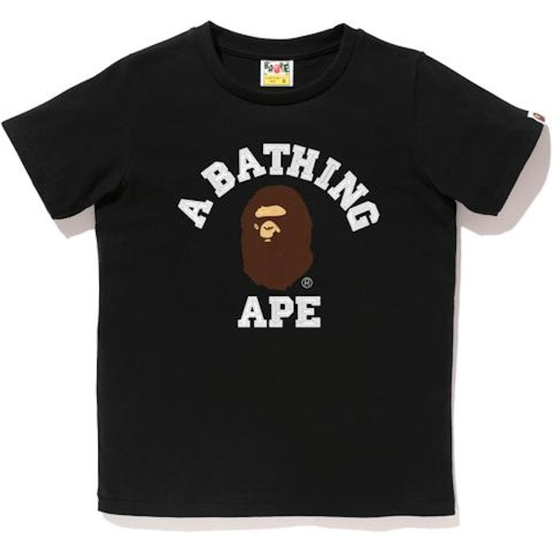 BAPE Embroidery Style College Tee Tee (Ladies) Black