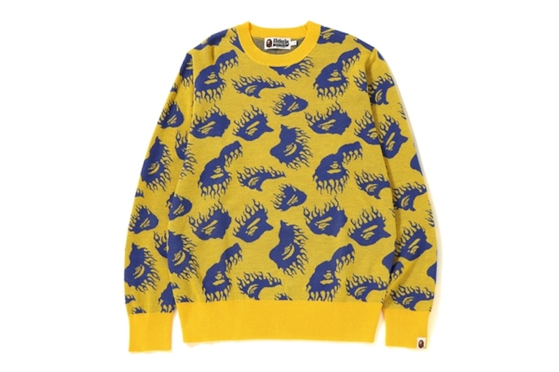 BAPE Fire Pattern Knit Yellow