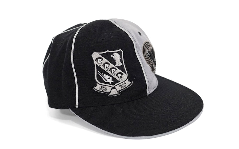 BAPE Footsoldier Emblem Wool 6 Panel Fitted Cap Black/Grey
