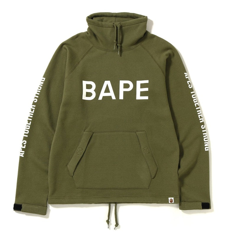 BAPE Funnel Neck Sweat Top Olive