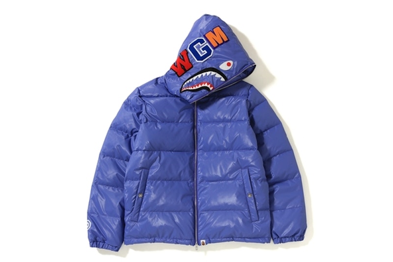 BAPE Glossy Shark Down Jacket Purple