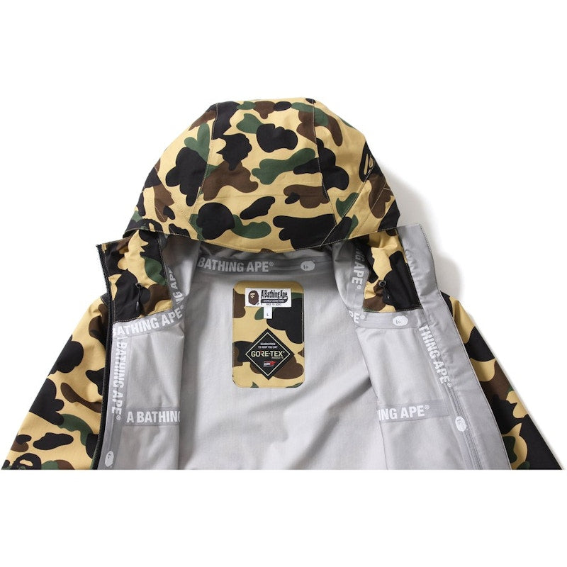 BAPE Gore-Tex 1st Camo Long Hoodie Jacket Jacket Yellow