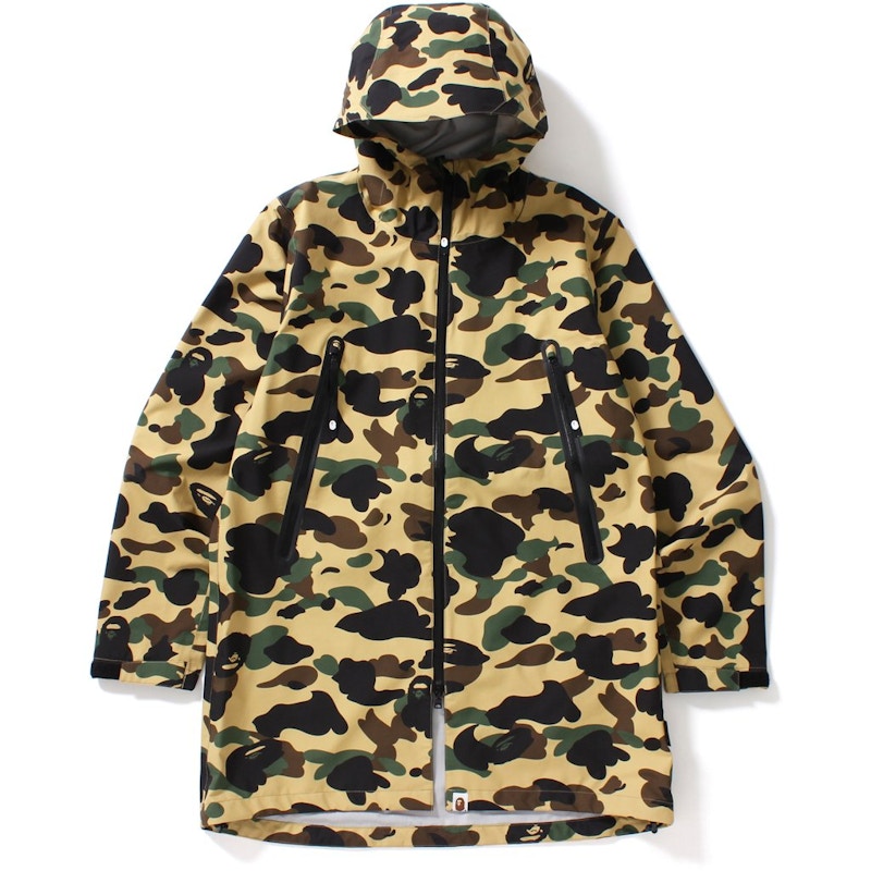 BAPE Gore-Tex 1st Camo Long Hoodie Jacket Jacket Yellow