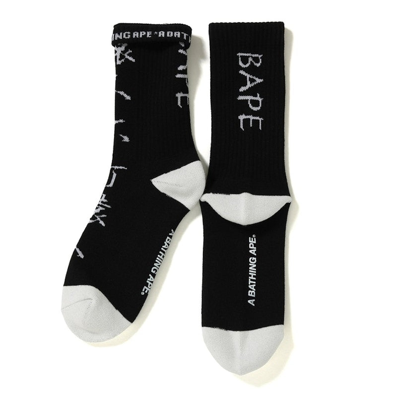 BAPE Kanji Logo Socks Black