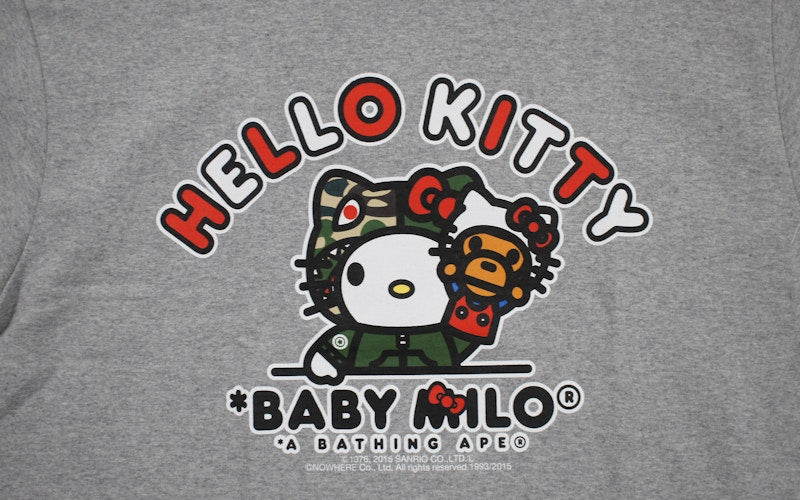 BAPE Sanrio Hello Kitty Milo Puppet Tee Grey