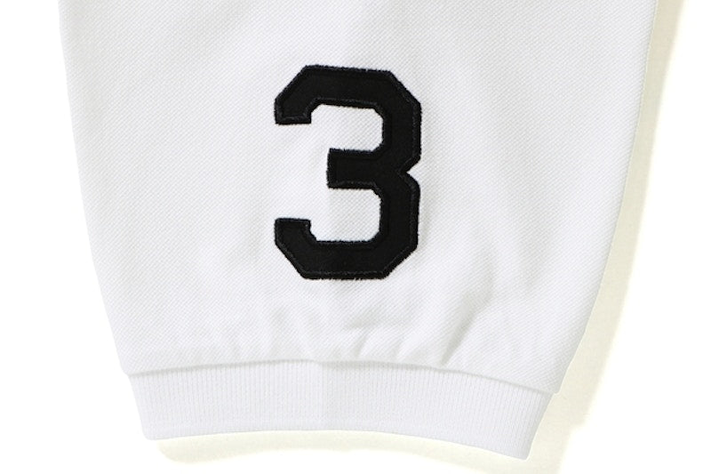 BAPE Large Ape Head Sleeve Logos Polo White