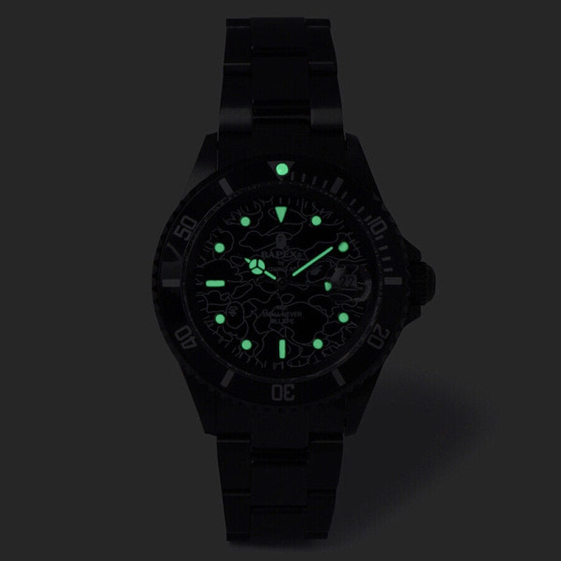 BAPE Type 1 Line 1st Camo Bapex Watch Black