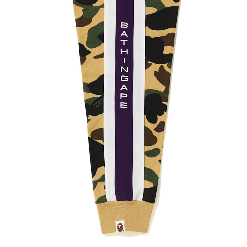 BAPE Logo Tape 1st Camo Long Sleeve Tee Yellow