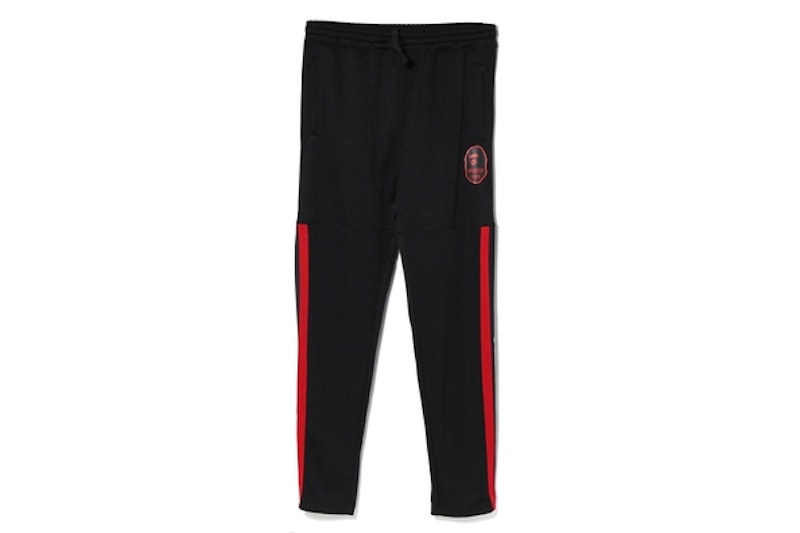 BAPE Logo Tape Jersey Pants Black