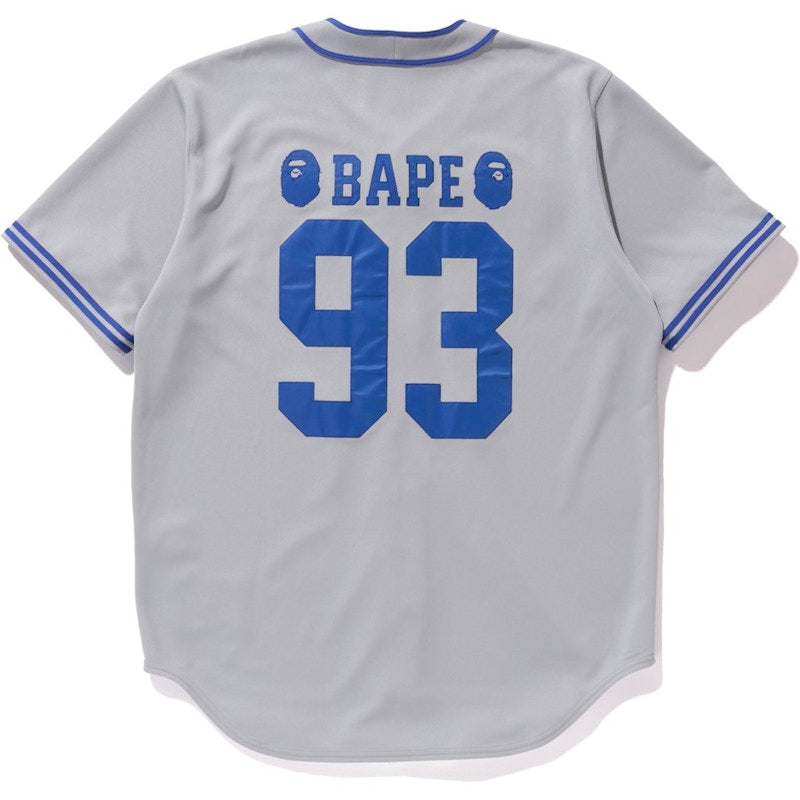 BAPE Majestic Baseball Shirt Shirt Gray