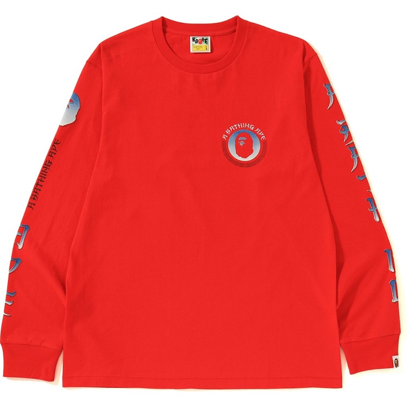 BAPE Master LS Tee Red