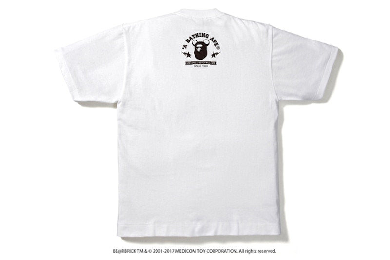 BAPE Medicom Toy Bearbrick Milo On Tee White/Blue