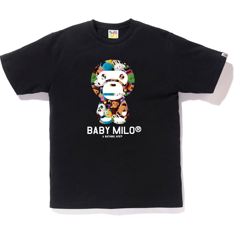 BAPE Milo All Plush Doll Baby Milo Tee Black