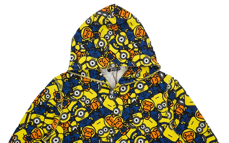 BAPE Milo Minions Full Zip Hoodie Yellow