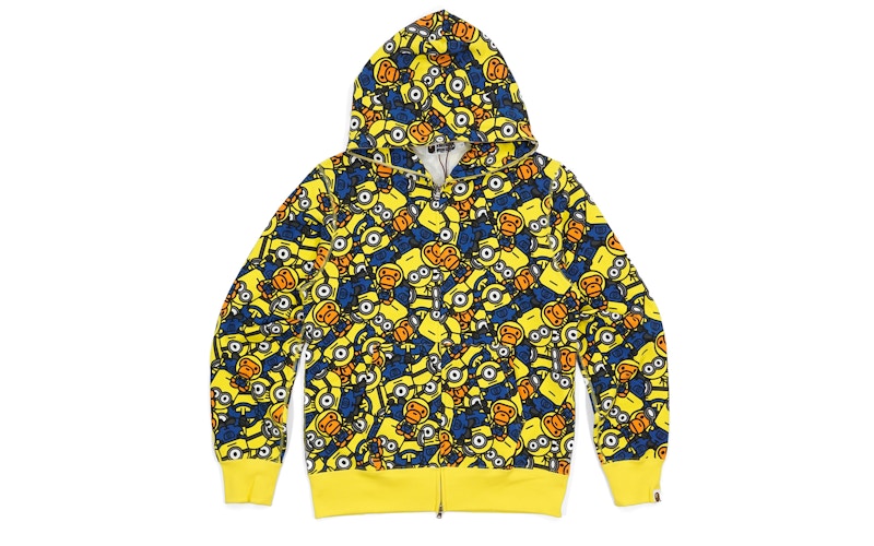 BAPE Milo Minions Full Zip Hoodie Yellow
