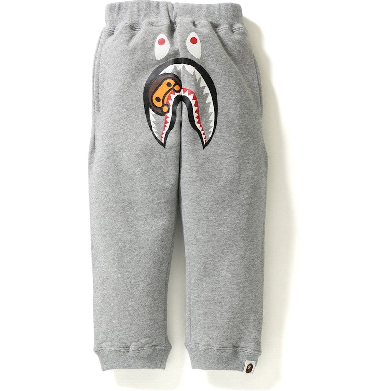 BAPE Milo Shark Sweat Pants Pants (Kids) Gray
