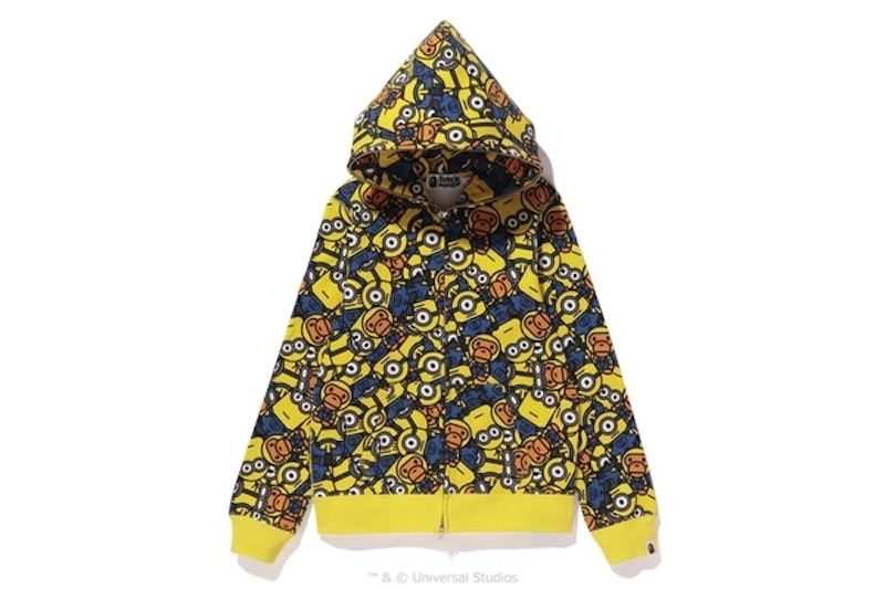 BAPE Minions All Minions Full Zip Hoodie (Ladies) Yellow