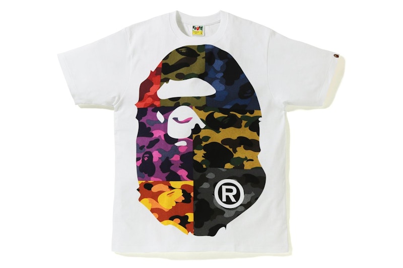 BAPE Mix Camo Big Big Ape Head Tee White