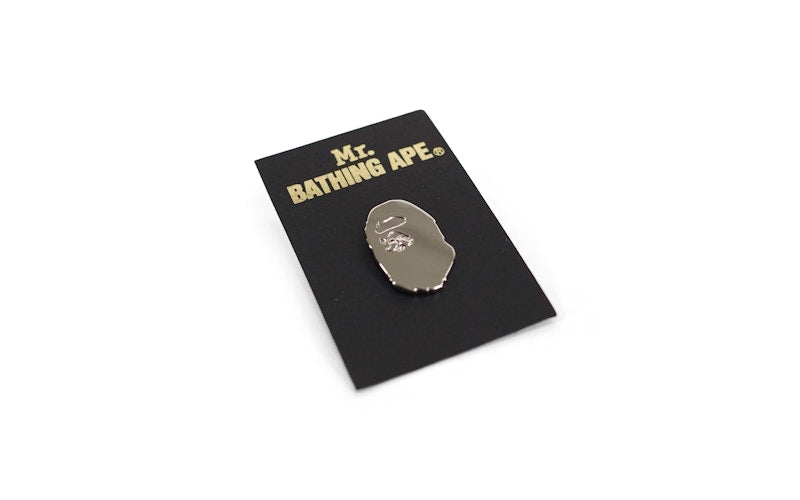 BAPE Mr. Bathing Ape Apehead Pin Silver