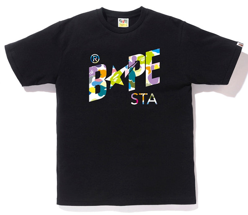 BAPE Multi Camo Bapesta Tee Black
