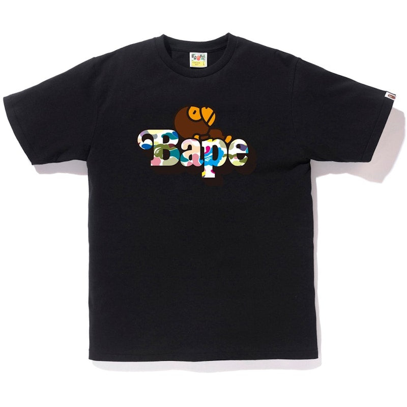 BAPE Multi Camo Milo On Bape Tee Black