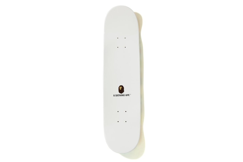 BAPE Multi Camo Skateboard Deck White