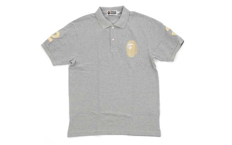 BAPE NW23 Gold Apead Polo Shirt Grey