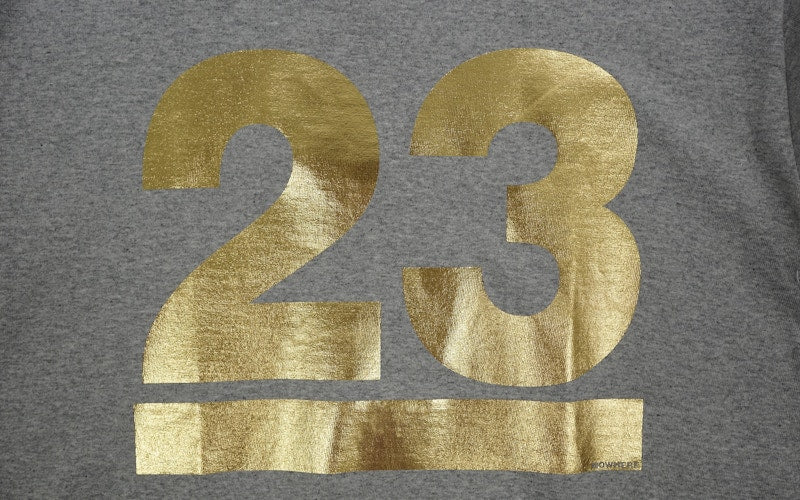 BAPE NW23 Gold Foil Logo Tee Grey
