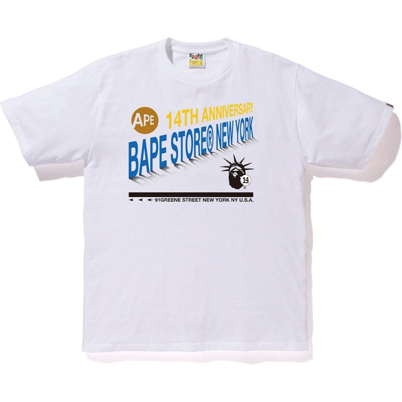 BAPE NY Store 14th Anniversary Tee White