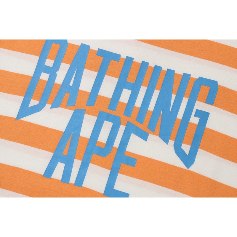 BAPE NYC Logo Hoop Long Sleeve Tee Orange