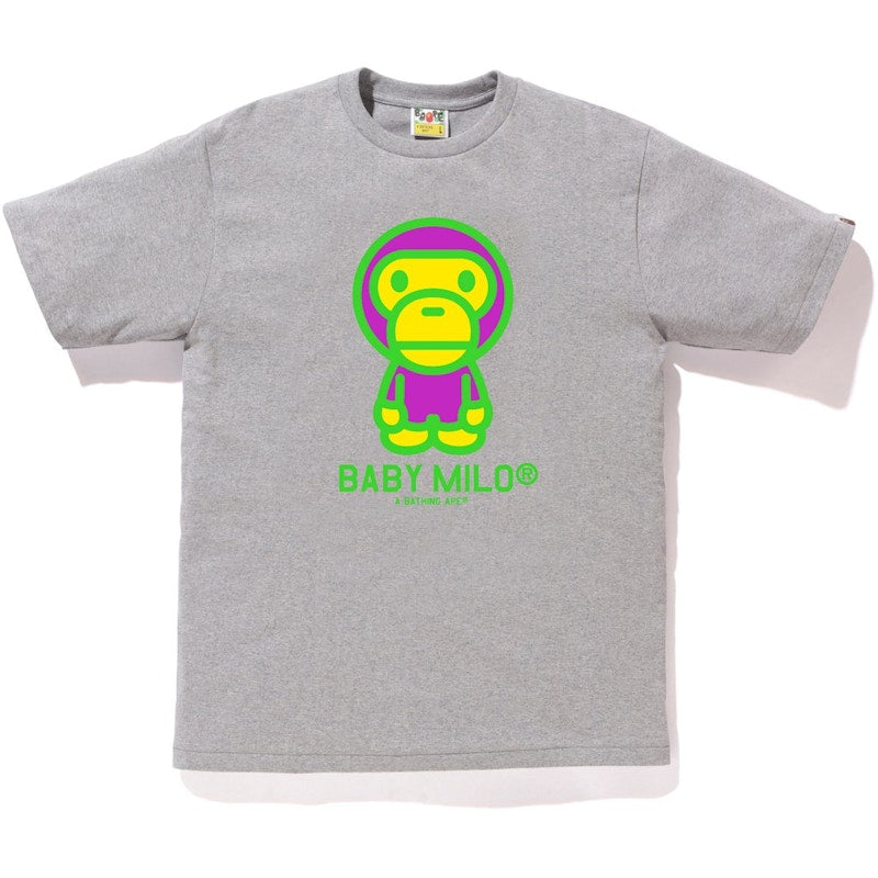 BAPE Neon Baby Milo Tee Gray/Green