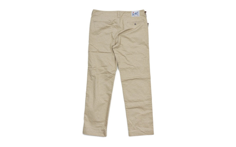 BAPE Neon Camo Reverse Print See Through Chino Pants Light Brown