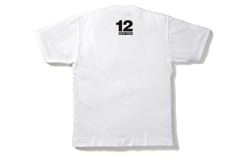 BAPE Nyc 12Th Milo College Tee White