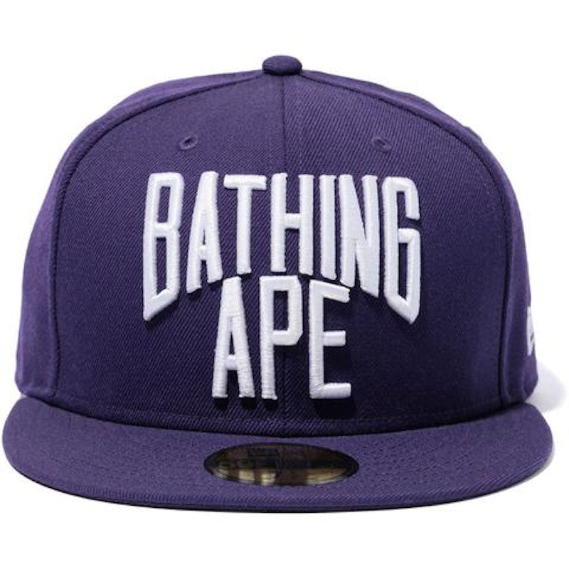 BAPE NYC Logo New Era Cap Cap Purple