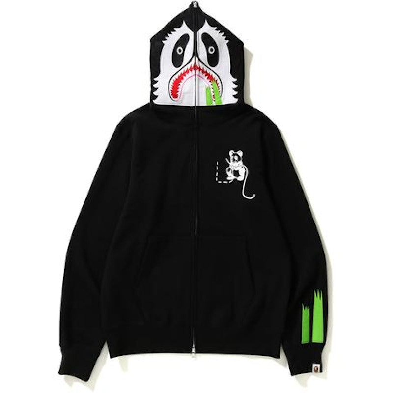 BAPE Panda Full Zip Hoodie Black