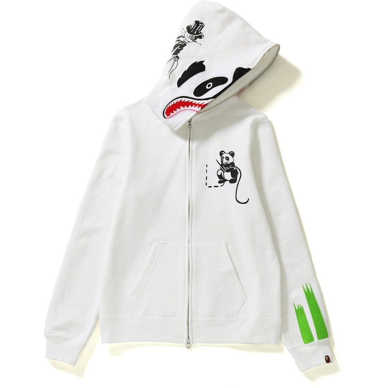 BAPE Panda Full Zip Hoodie (Ladies) White