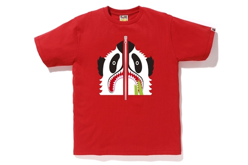BAPE Panda Tee Red