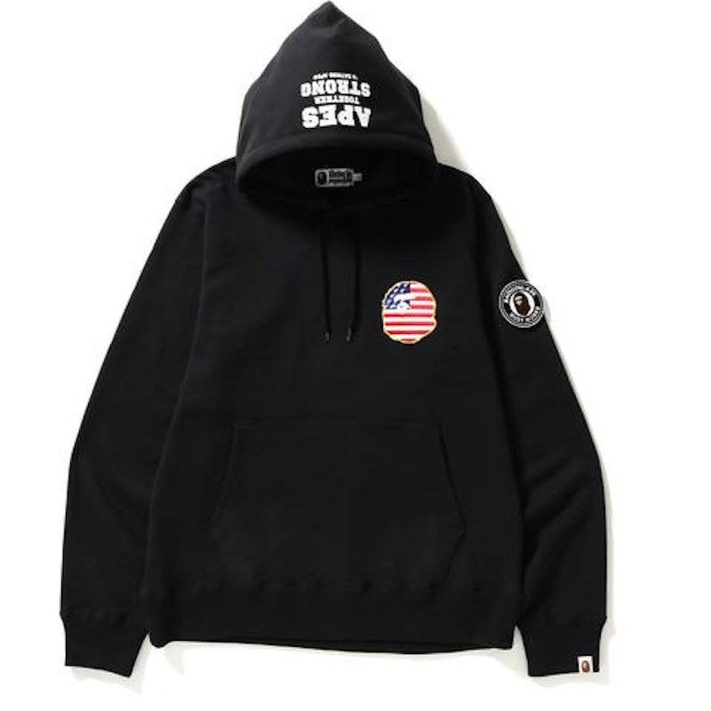BAPE Patch Pullover Hoodie Black