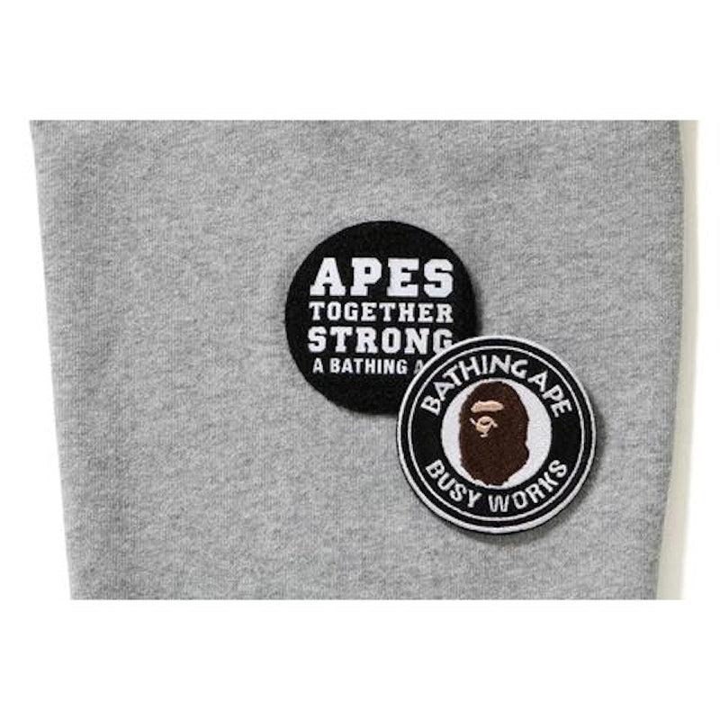 BAPE Patch Pullover Hoodie Gray