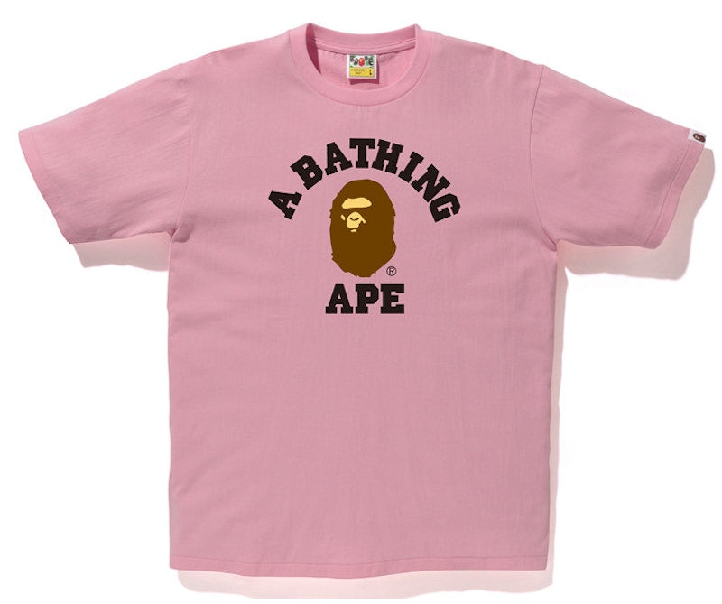 BAPE Pigment College Tee Pink