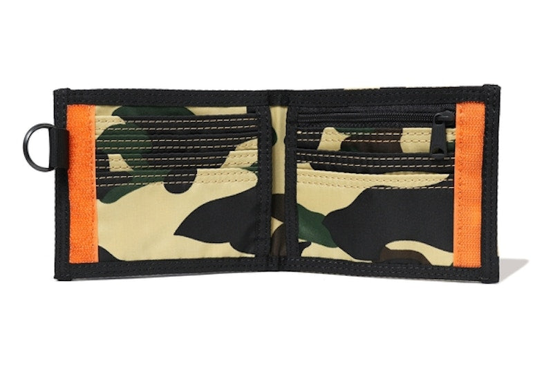 BAPE Porter 1st Camo Wallet Yellow