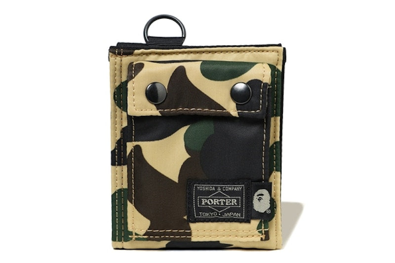 BAPE Porter 1st Camo Wallet Yellow
