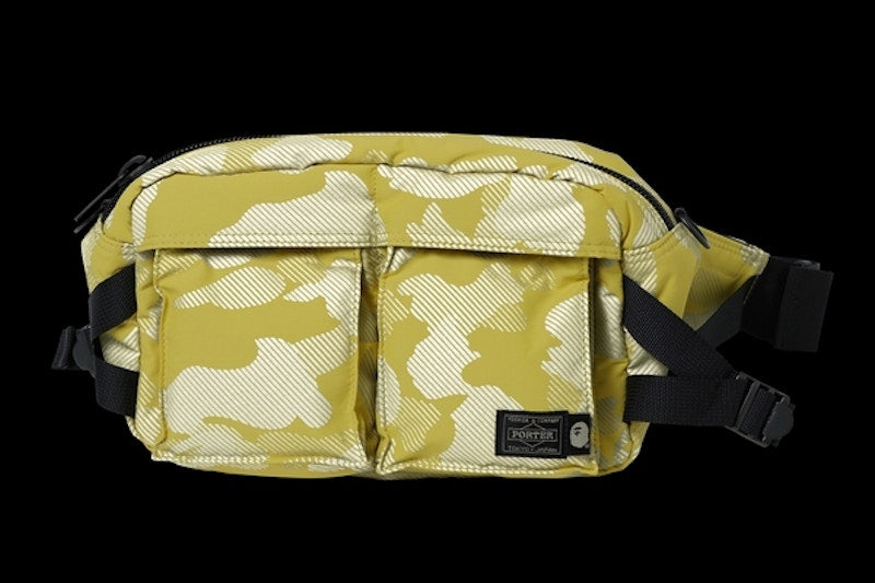 BAPE Porter Reflection Camo Waist Bag Yellow/Gray